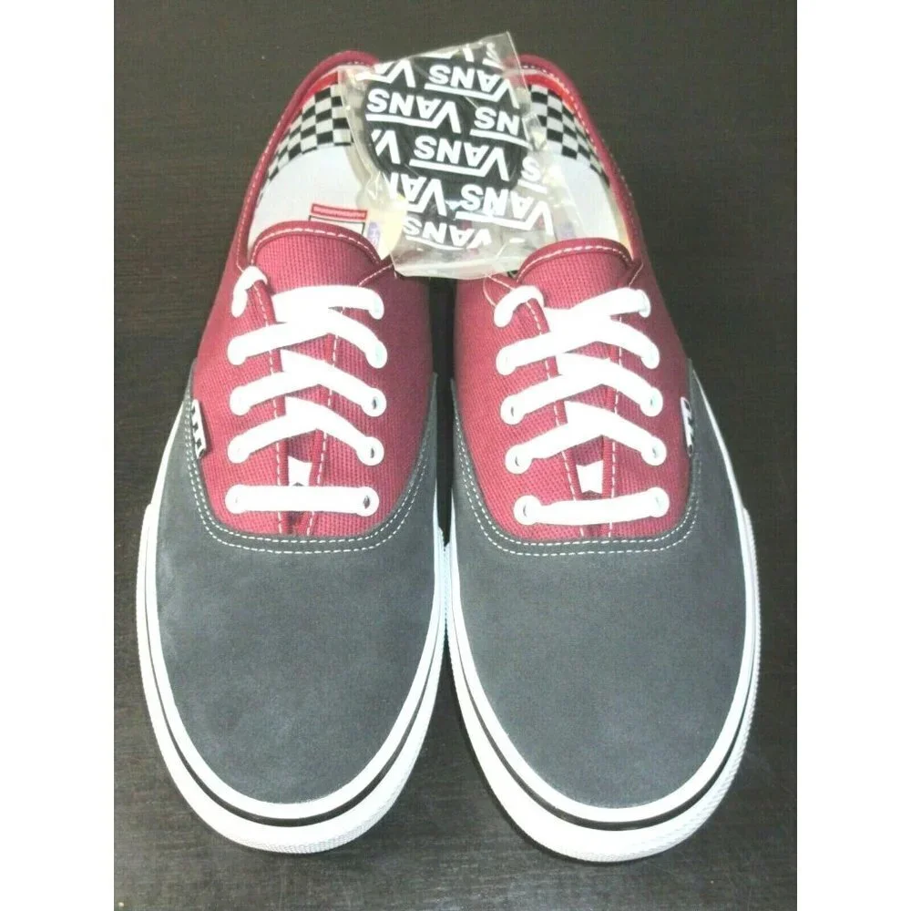Vans Men's Skate Authentic Asphalt Pomegranate Suede Canvas shoes Sizes NIB